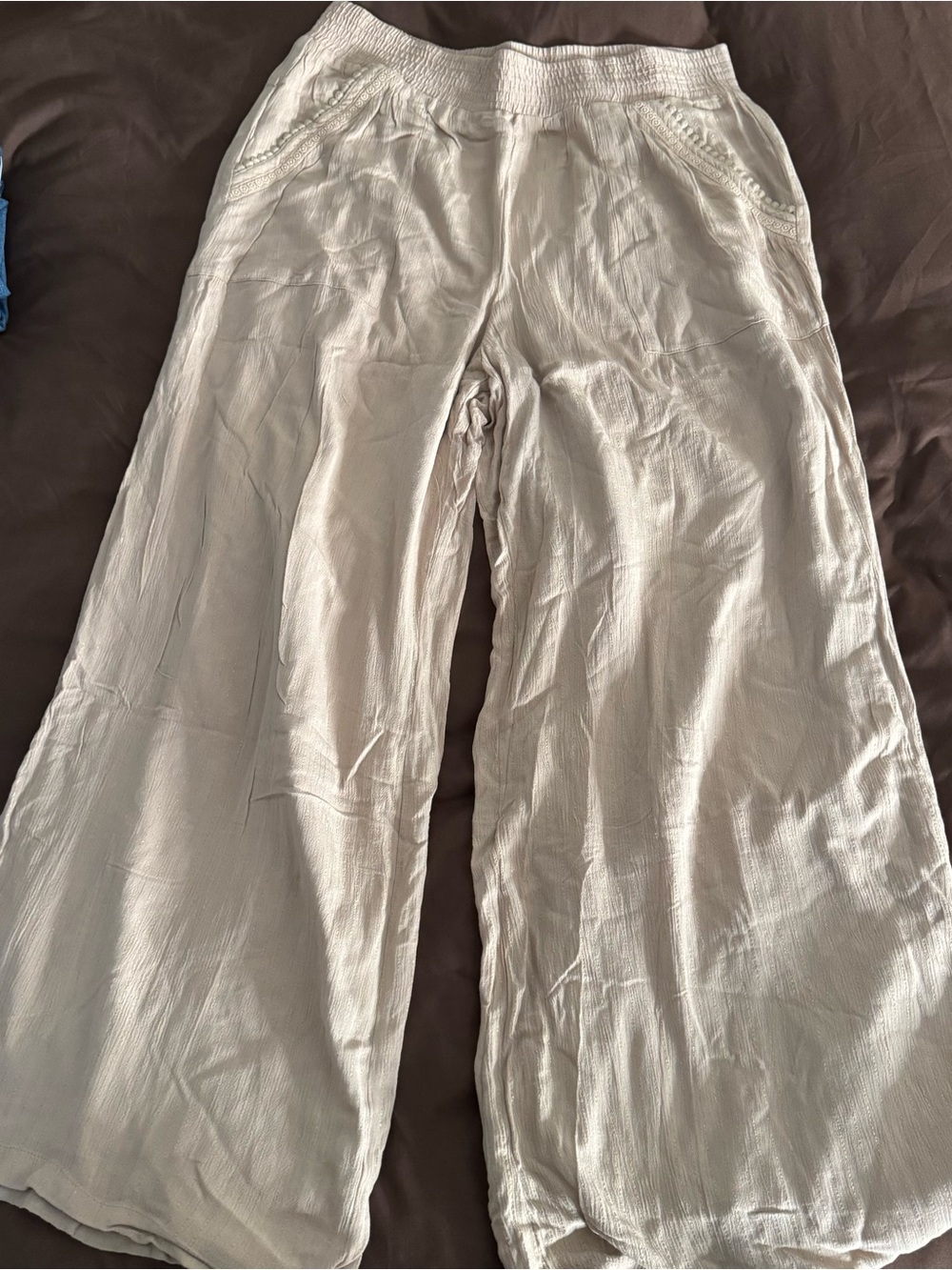 INC Beige Wide-Leg Casual Pants sz xl